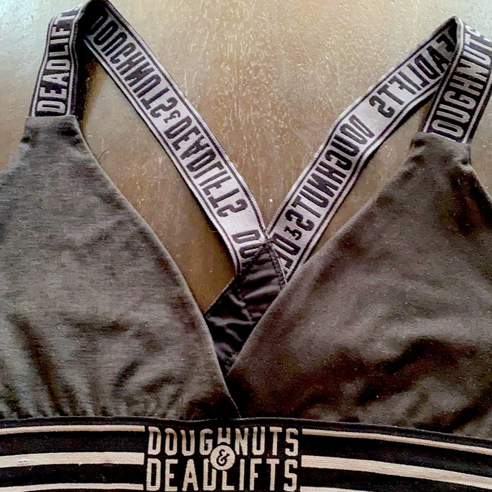 Doughnuts and Deadlifts * Large * sports bra